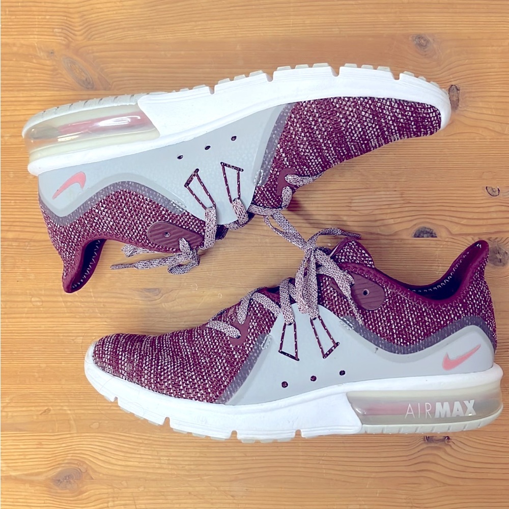 Nike air max maroon grey 8.5